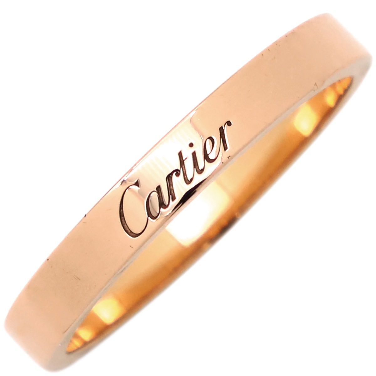 カルティエ Cartier リング 指輪 C ドゥ カルティエ K18PG ピンクゴールド #60(JP19) ウェディングリング ピンクゴールド 18K PG 19号【中古】