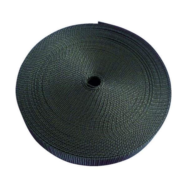 （まとめ）ナイロン平ベル 1.2tx20mmx10m 黒 TNB2010-BK 1巻 [x5セット]