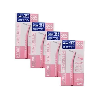 他サイト： DENT. EX SSS ピンク 歯間ブラシ 4本入 4個の商品画像