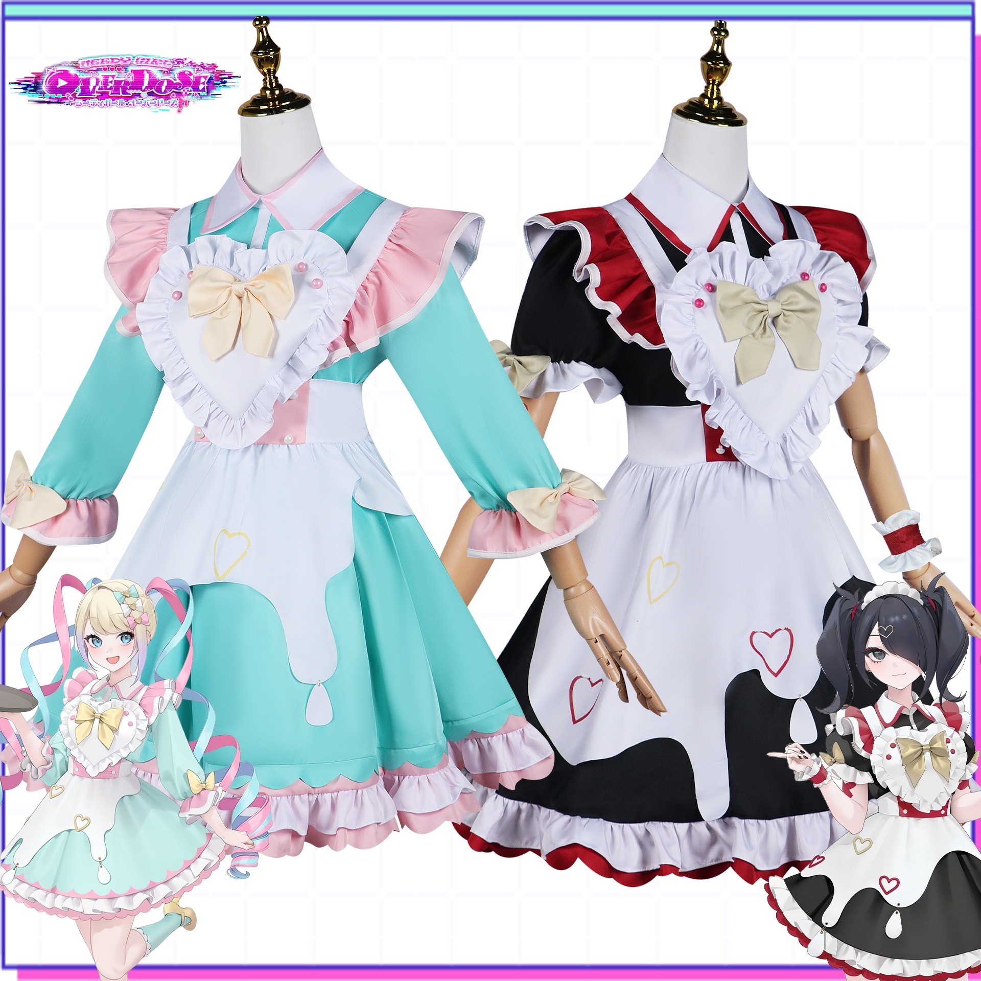 NEEDY GIRL OVERDOSE ニーディガールオーバードーズ 超てんちゃん コスプレ衣装 メイド服 コスチューム ハロウィン 变装服 仮装