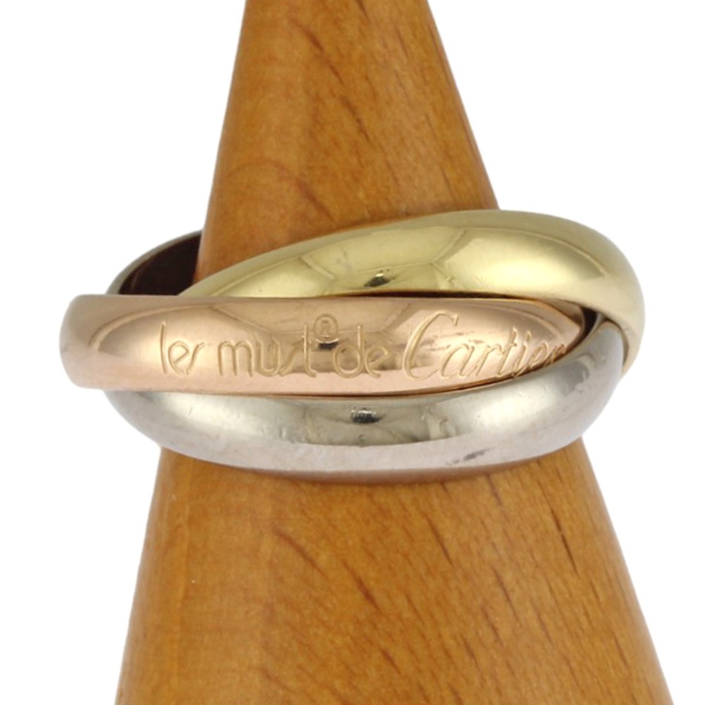 カルティエ トリニティ リング 指輪 8.5号 18金 K18イエローゴールド CARTIER 中古 美品