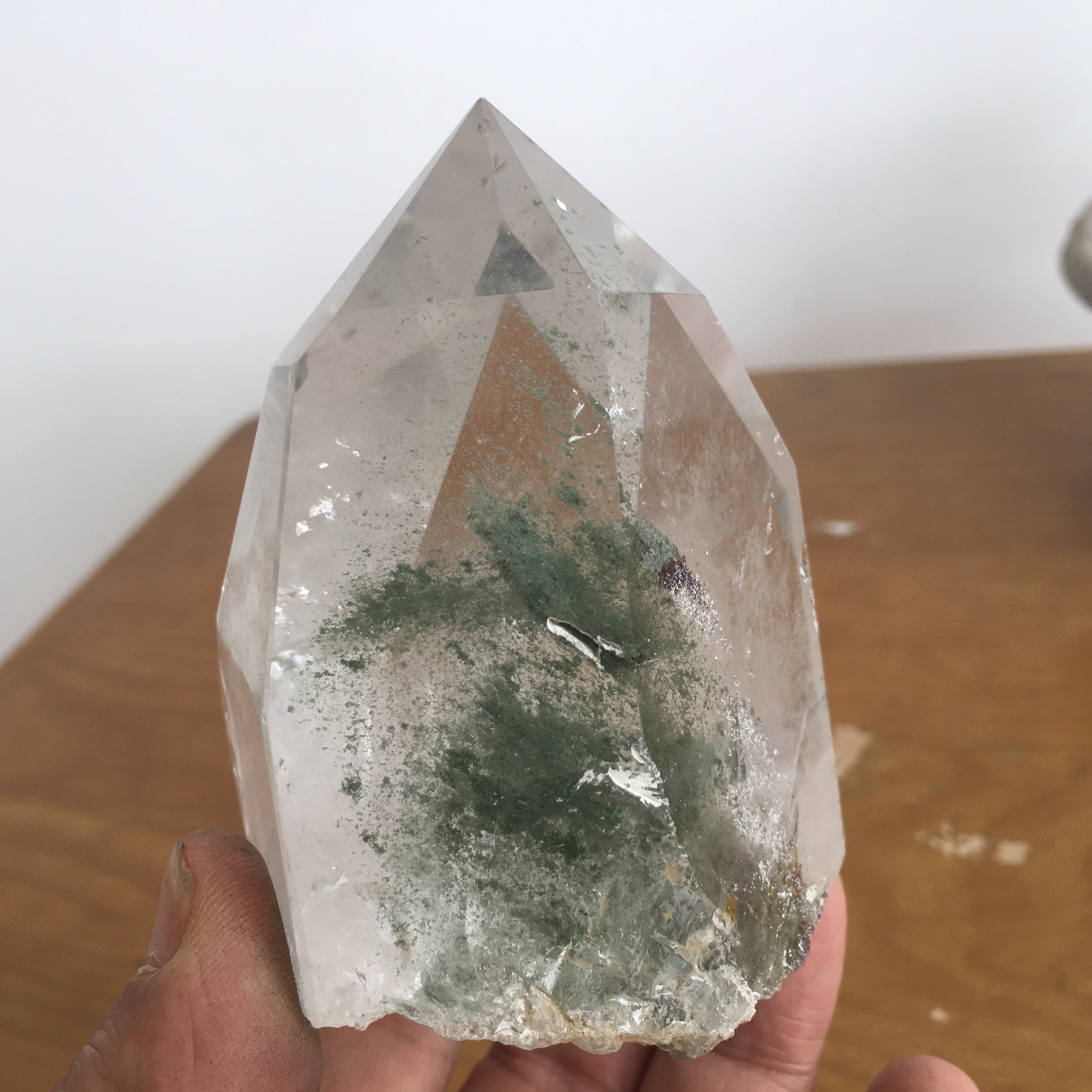 绿幽灵摆件，天然水晶，463g