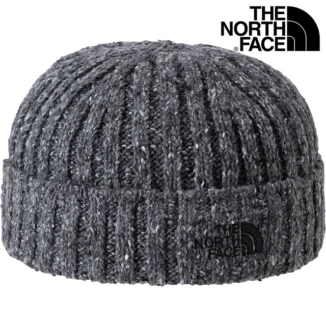 メール便 ショートフィッシャーマンビーニー [NN42434-ZC] Beanie メンズ・レディース アウトドア 帽子 ニット帽 ショート丈 フリーサイズ ミックスチャコール