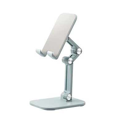 他サイト： エレコム HA-STFD01GN タブレット スマホスタンド 卓上 高さ25cm 折り畳み式 角度調節可 高さ調節可 対応サイズ(4.7～13インチ) グリーンの商品画像