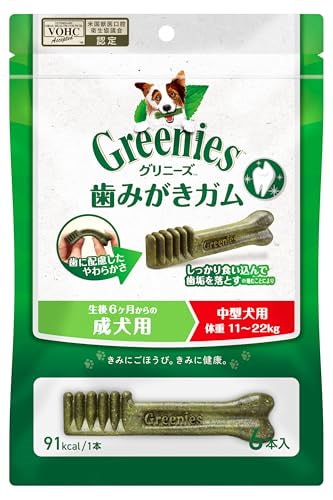 他サイト： グリニーズ プラス 成犬用 中型犬用 11-22kg 6本 犬用歯みがきガムの商品画像