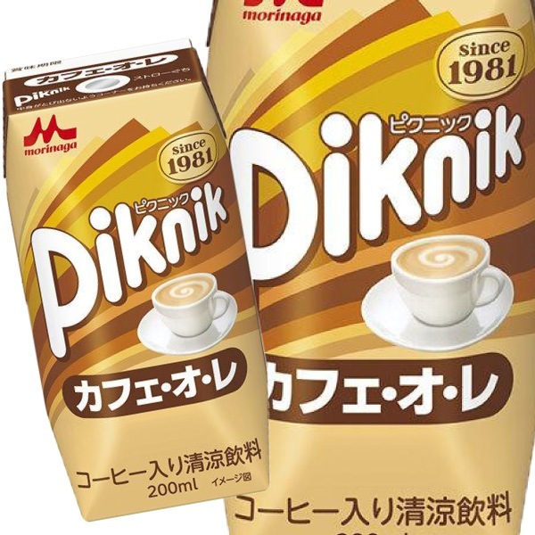 ピクニック カフェオレ 200ml 48本 （24本入り2ケース）