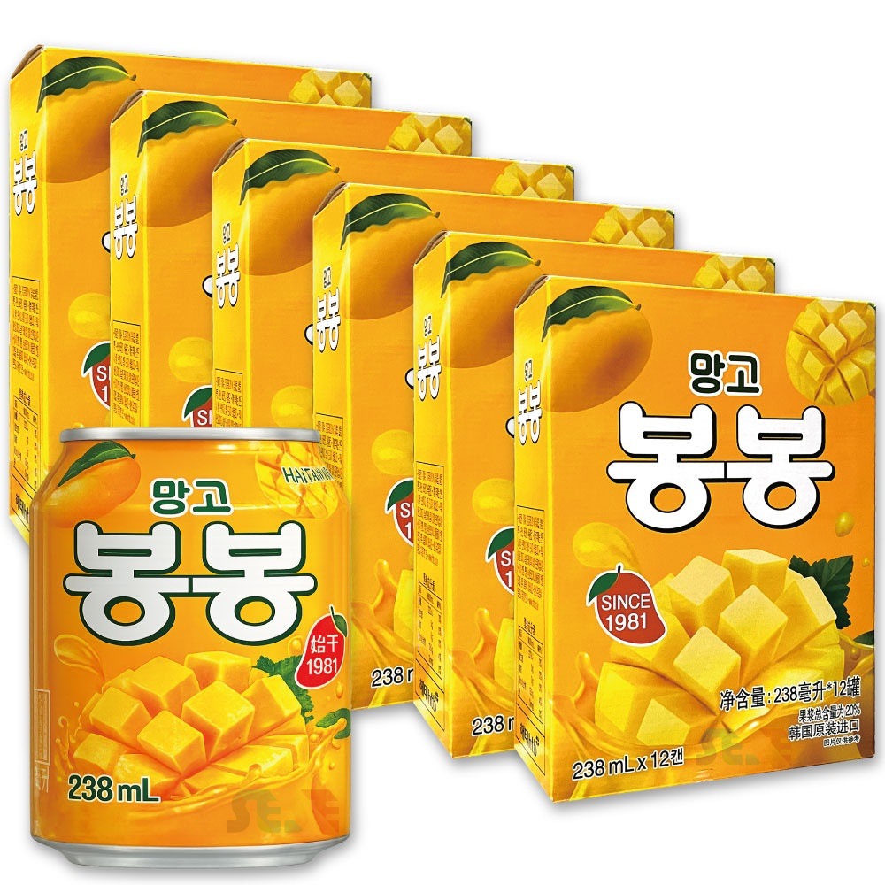 マンゴー ボンボン 238ml 72本 (12本入り x 6BOX) / 缶 韓国飲料 ドリンク