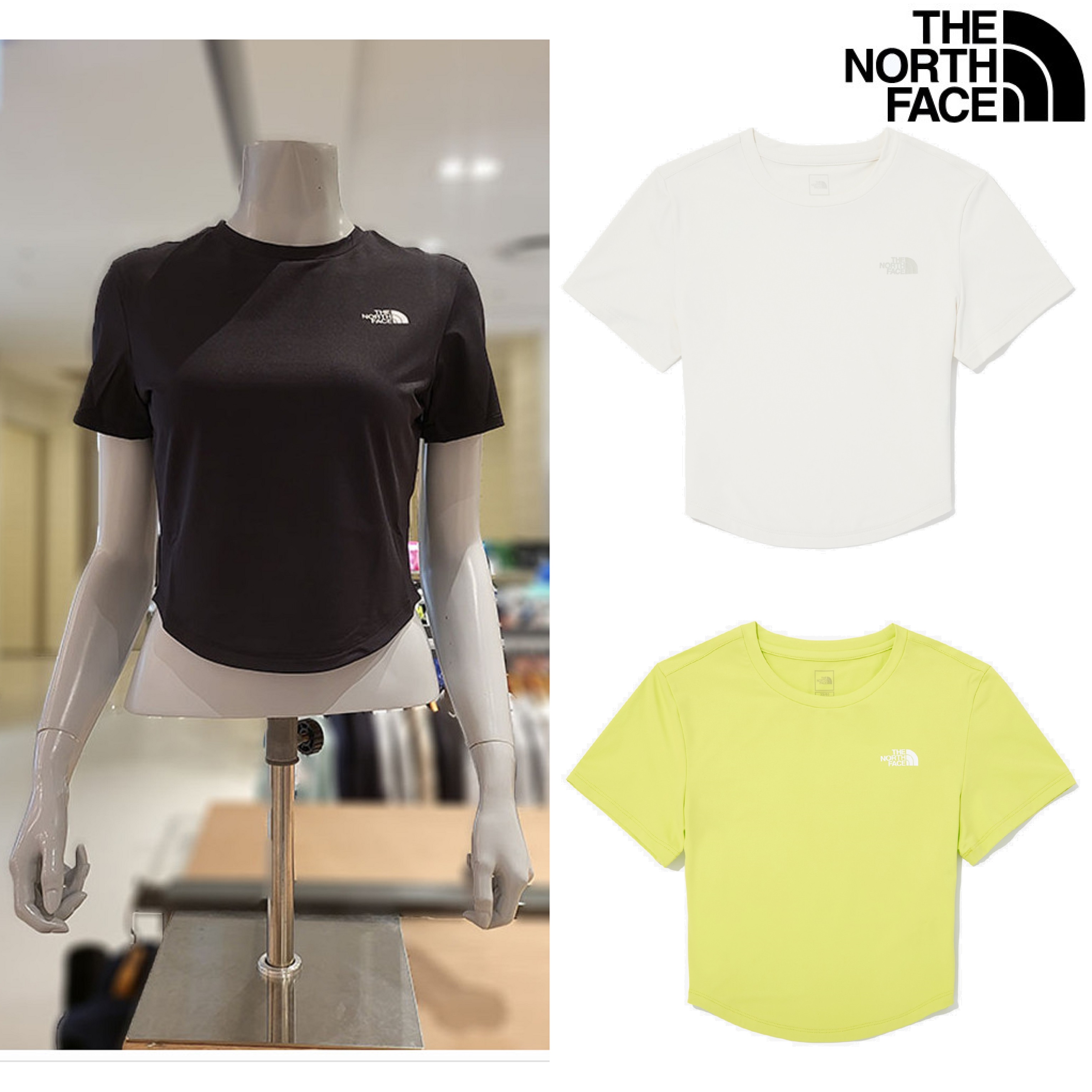 WomenS ICE PACE CROP S/S R/TEE 3色 Tシャツ 新商品 韓国ファッション 韓国人気 女性服 スポーツウェア デイリールック 夏ファッション