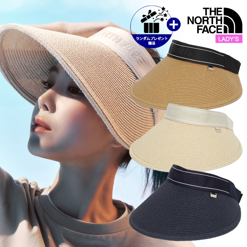 ウーマン ビッグ ブリム ウェビング サン キャップ NE3CQ11 レディース バケットハット キャップ サンバイザ 日除け空頂遮顔サンキャップ麦わら 帽子