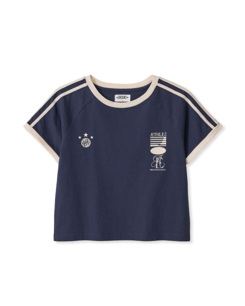 【AEAE】 ATHLETE STRIPE HALF T-SHIRTS [NAVY] 正規品