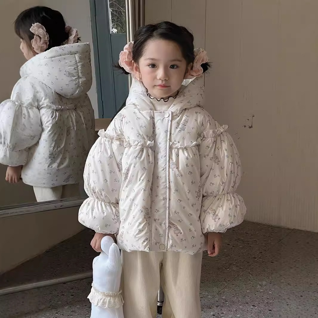 Dw249897 子供ダウンジャケット 2024 冬の新スタイル女の子新国家標準 90 ダウン厚手ダウン暖かいジャケットジャンパー・コート・ジャケット