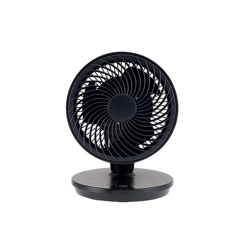 即納：コイズミ(Koizumi) サーキュレーター ロータイプ DCモーター 風量7段階 タイマー付き 自動首振り ブラック KCF-1832/K