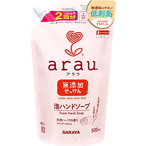 【まとめ買い】アラウ．泡ハンドソープ　詰替用 容量500ML×18点セット サラヤ ハンドソープ