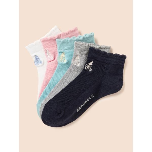 [BEANPOLE KIDS] 女児ベーシック夏ソックス5足SET ライトピンク (BI53KTG01Y)