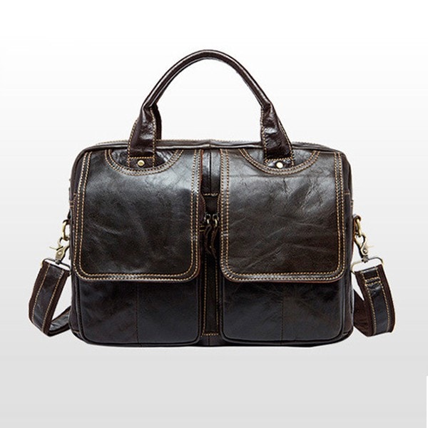 ビジネスバッグ 男女兼用 ショルダーバッグ 本革 牛革 斜め掛け 多機能