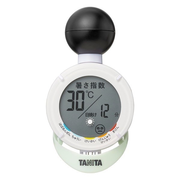 黒球式熱中アラーム 熱中症計 TC210 温湿度計 輻射熱 温度 外気温 熱中症 夏 猛暑 工事現場 作業員 作業現場 屋外現場 学校 校庭 運動会