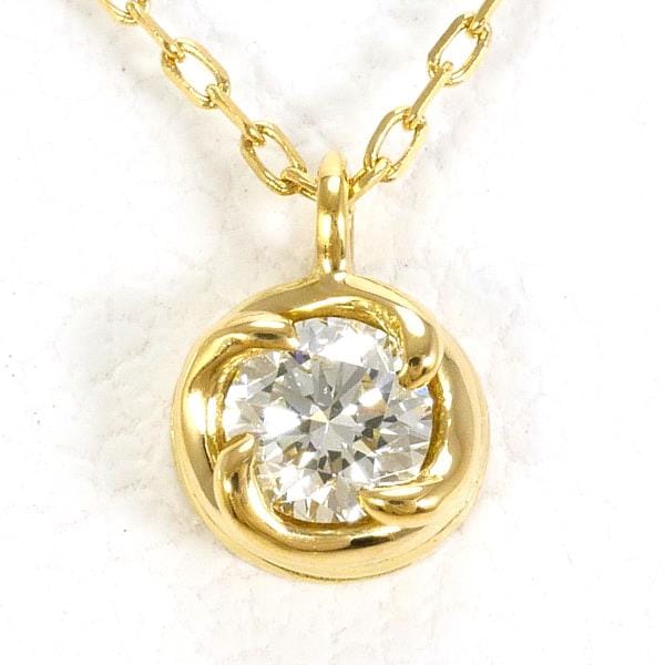 アーカー K18YG ネックレス ダイヤ 0.10 総重量約0.9g 約39cm ジュエリー 中古 