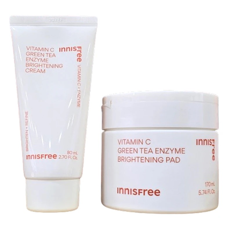 ビタミンCカプセルクリーム80ml＋トーンアップパッド60枚 セット / フェイスクリーム トナーパッド スキンケアセット 保湿 デイリーケア