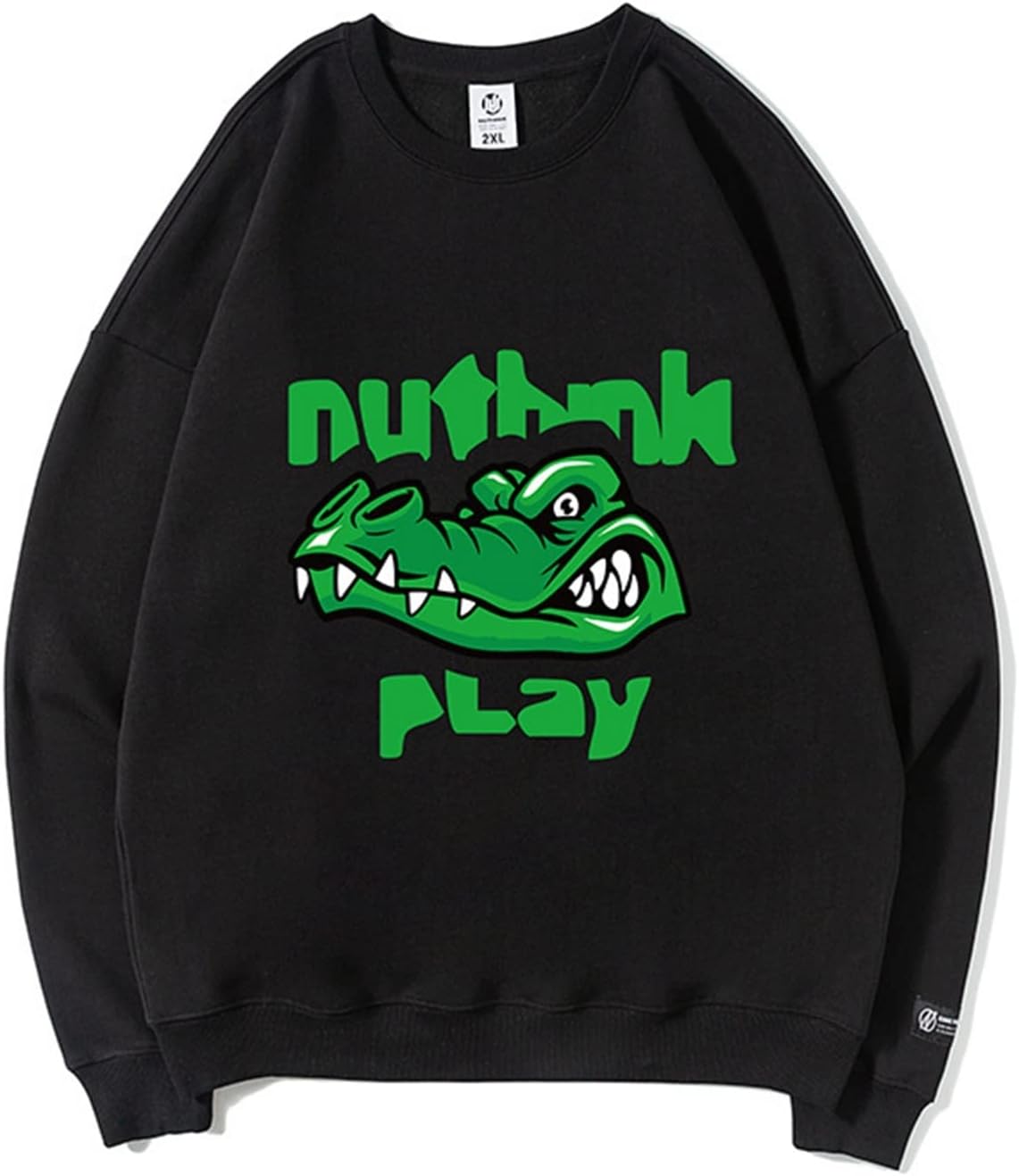 パーカー トレーナー ペアルック レディース メンズ クロコダイル柄 長袖 カジュアル クール 丈長め クルーネック 体型パカー トップス プルオーバー 大きいサイズ 柔らかい 流行し 通気