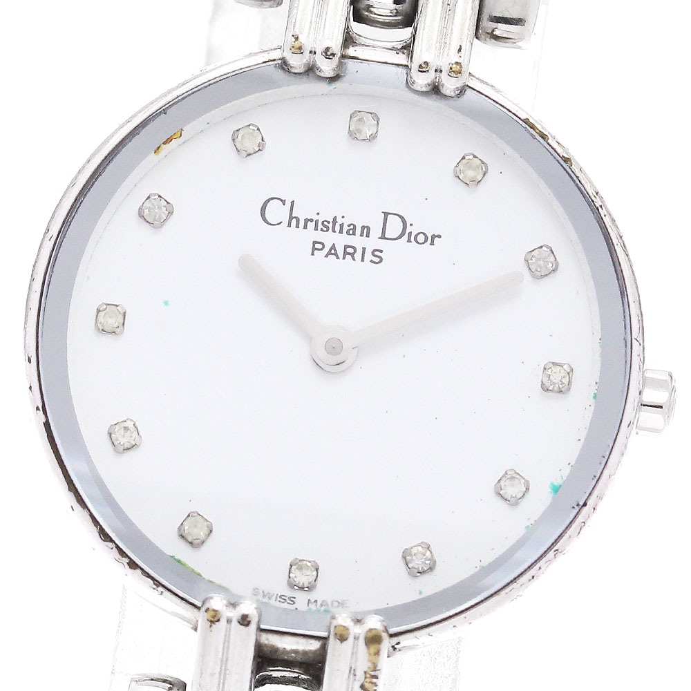 クリスチャンディオール Christian Dior D44-120 バギラ 12Pダイヤモンド クォーツ レディース _891338【中古】