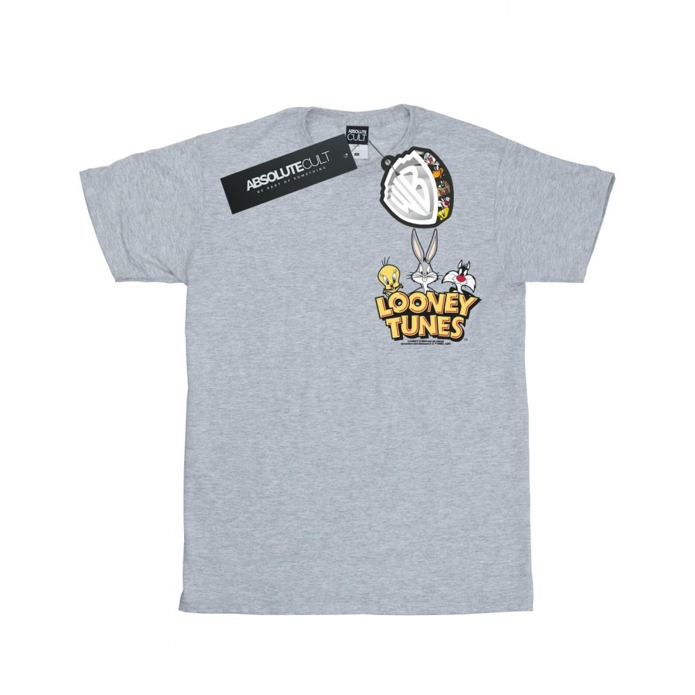 (英国より直送) ルーニーテューンズメンズグループフェイクポケット Tシャツ