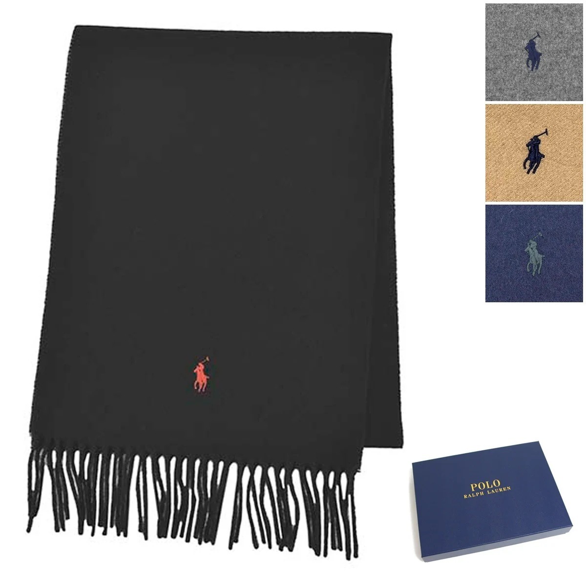 POLO ラルフ マフラー メンズ レディース ユニセックス ワンポイント ギフトBOX付き RECYCLED WOOL 全4色 PC0476 10,300円