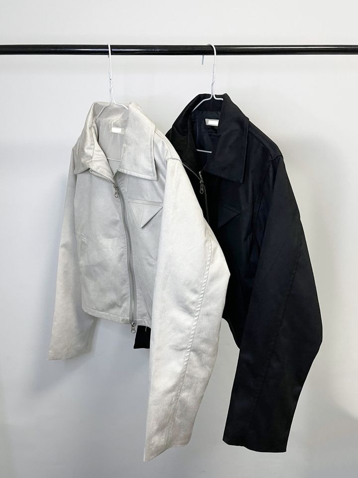 suede zip-up (2colors!)