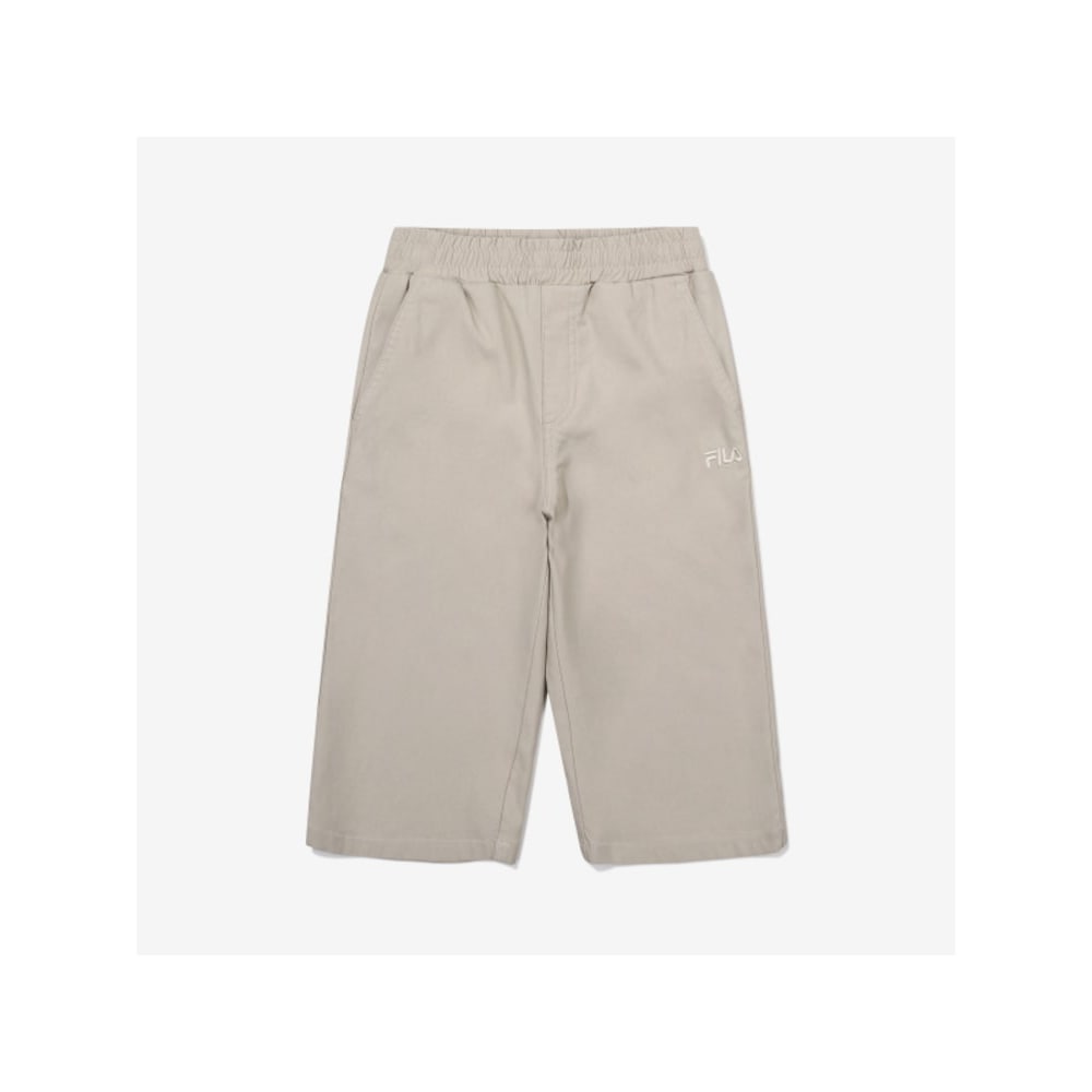 [FILA KIDS] 季節限定3/4コットンパンツ (FK2TRG2101X_BEG) Q0ZFK2TRG2101XBEG