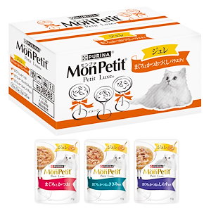 モンプチ プチリュクス パウチ ジュレ まぐろとかつおづくしバラエティ 35gx36袋入キャットフード ケース買い