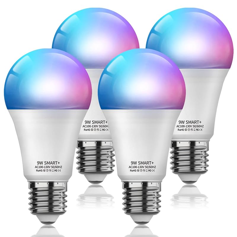 スマート電球 WiFi LED電球 Alexa対応 Google Home対応 スマートライト 9W E26 800lm スマート家電照明 超省エネライト 調光電球 マルチカラー 調色ランプ 電球色 5,488円