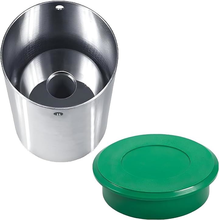 ゴルフカップ ステンレス鋼 グリーンホールカップ ゴルフホールカップ 蓋付き( シルバー)