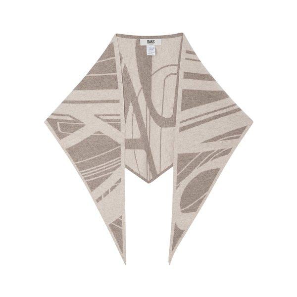 [25FW] ベージュロゴプリント ウールカシミア混紡マフラー DLMU5D004I2