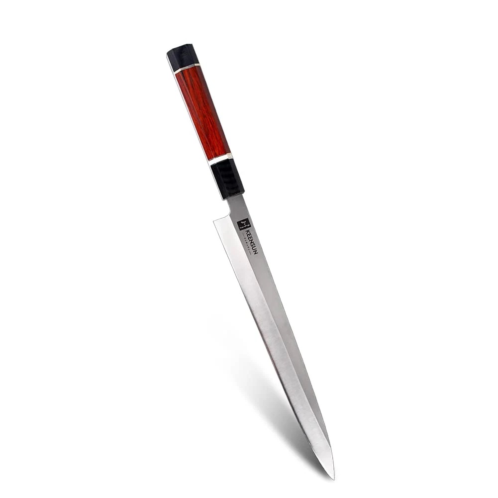 包丁 正夫 柳刃包丁 刃渡り270mm ステンレス鋼 刺身包丁 片刃 G10と微凹黄檀の八角形ハンドル