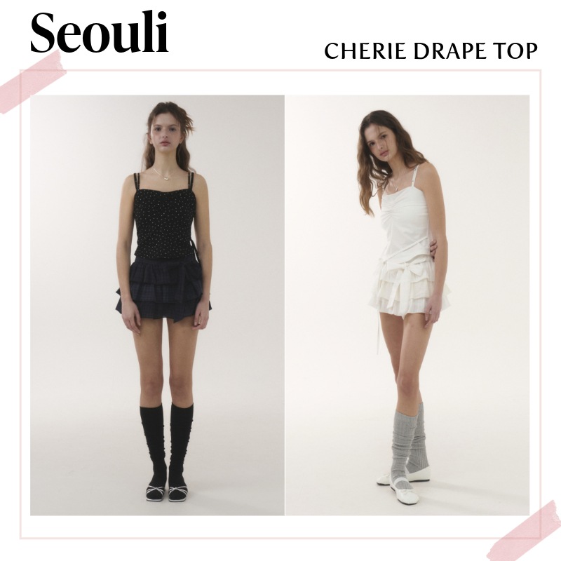 [Seouli]CHERIE DRAPE TOP 2COLOR 7,543円