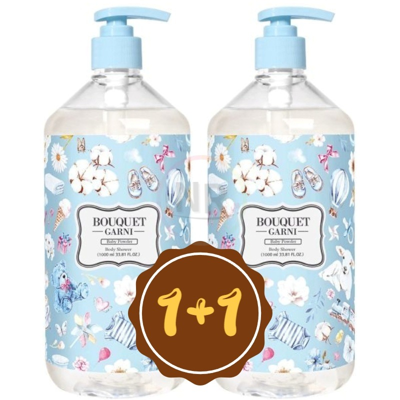 1+1 ボディウォッシュ ベビーパウダー 1000ml 鎮静 弾力 保湿 4,919円