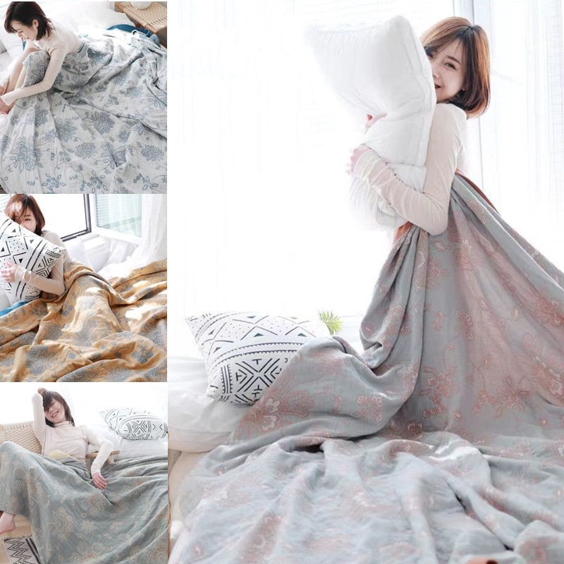 タオルケット　シングル ケット 夏 軽量 綿100 コットン　洗える ウォッシャブル 綿100%　ガーゼケット おしゃれ