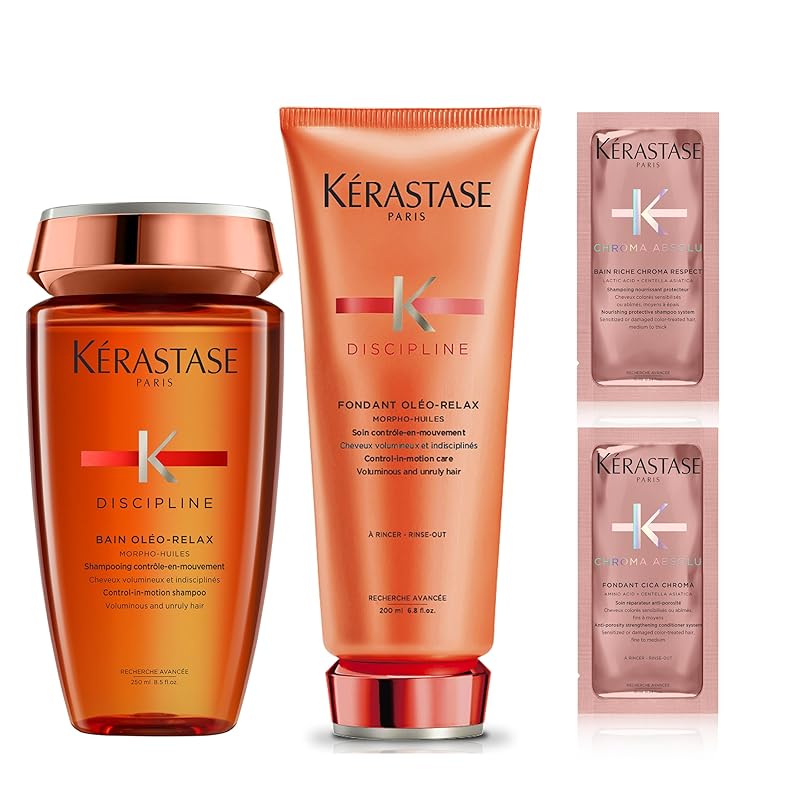 ケラスターゼ シャンプー バン オレオ リラックス 250mL + トリートメント フォンダン オレオ リラックス 200mL ディシプリン 試供品付き（クロマアブソリュ シャンプー 10ml ＋ フ