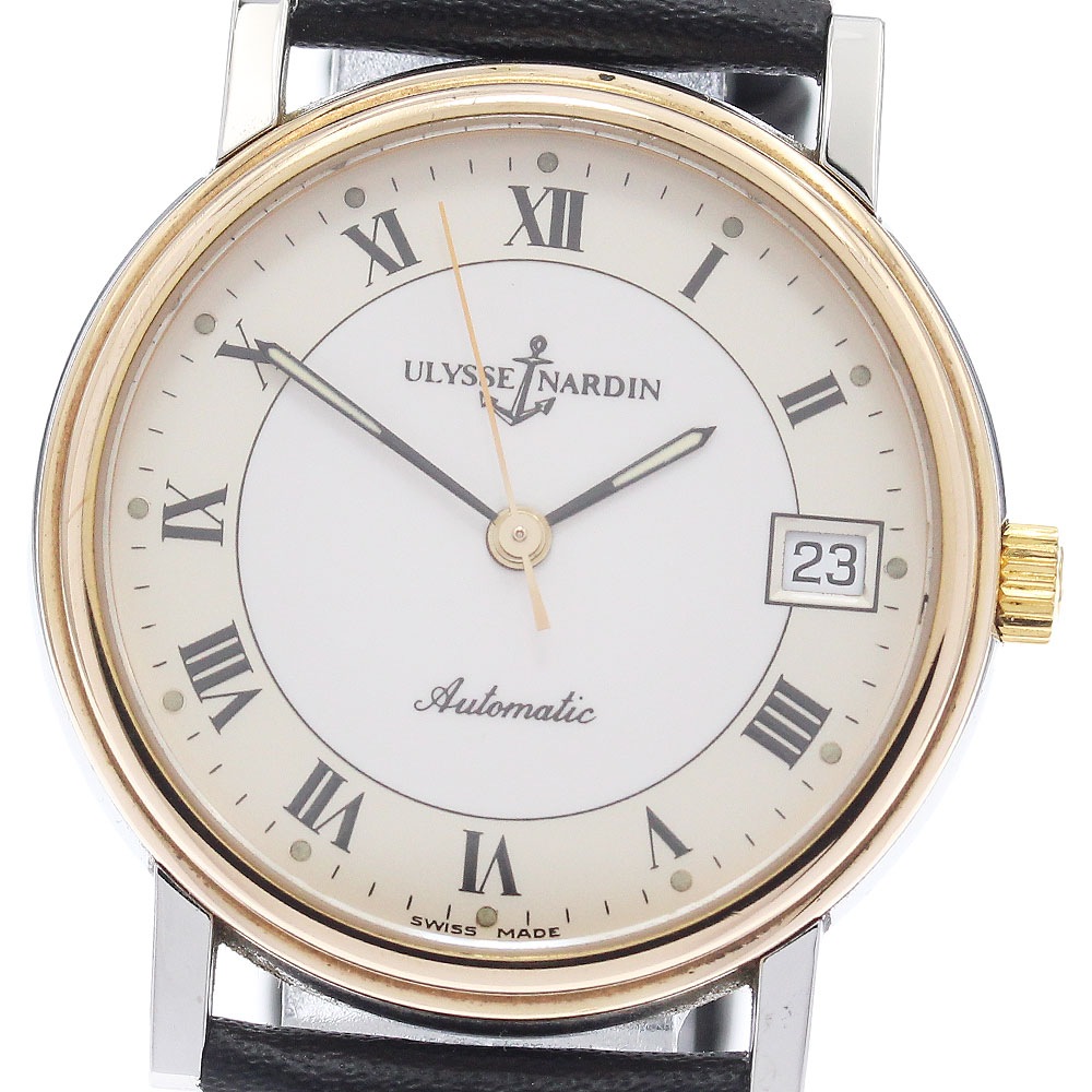 ユリス・ナルダン Ulysse Nardin 135-22 サンシアー デイト 自動巻き メンズ _945073【中古】