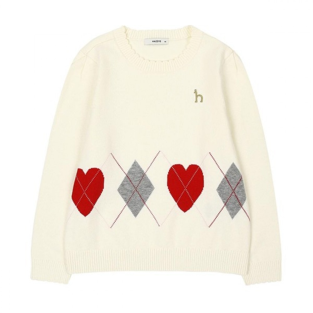 ヘジスキッズ アーガイルプルオーバー HUF12KR53M_IV