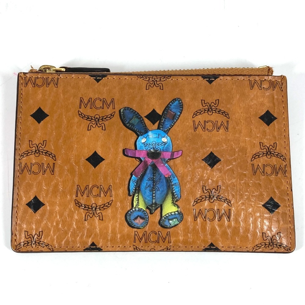 コインケース ヴィセトス ロゴ 財布 小銭入れ キーリング付き レザー ブラウン