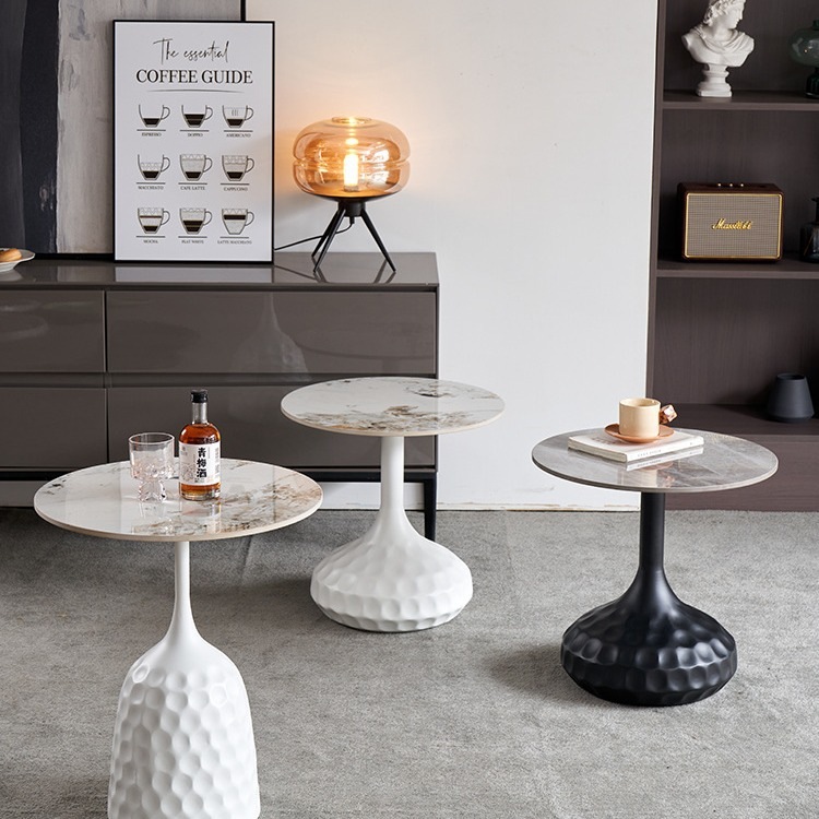 サイドテーブル 北欧 シンプル スタイリッシュ 大理石調 おしゃれ かわいい インテリア モダン コーヒーテーブル 白 ホワイト 黒 ブラック 25,900円