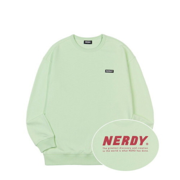 最安値 [Nerdy](ユニセックス)21SS裏スローガンマンツーマンTシャツ-ライトグリーン(KC10) Tシャツ