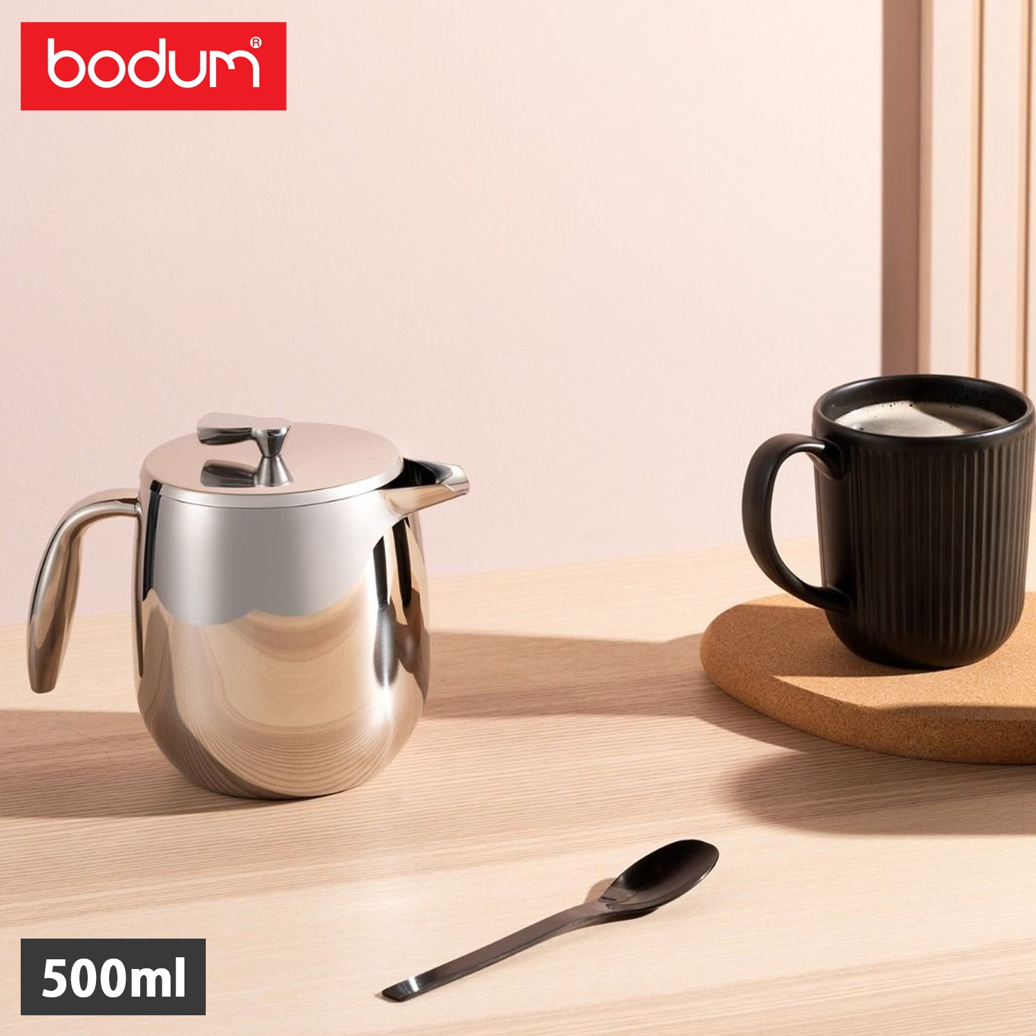 コーヒーメーカー フレンチプレス 500ml ステンレス 4カップ用 食洗機対応 ダブルウォール COLUMBIA シルバー 11055-16 8,833円