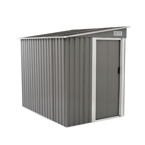 【大好評！最安値挑戦!】【可動棚付き】物置 屋外 スチール 倉庫 戸外収納庫 幅153*奥行き206*高181 可動棚付き 物置き おしゃれ 大型 収納庫 屋外物置 防さび ベランダ 防水 ドア 引戸