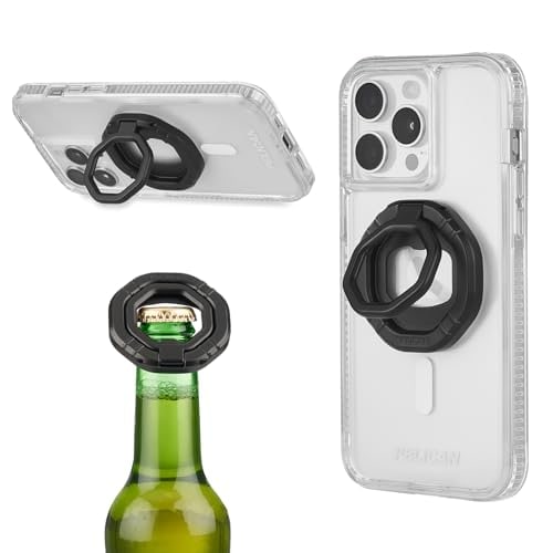 【Pelican】MagSafe iPhone 用 スマホリング 栓抜き スタンド機能 取り外し可能