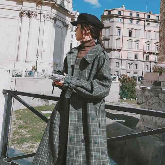 【2025新作入荷】チェックコート ロングコート おしゃれ きれいめ チェック柄 アウター コート 上着 ジャケット レディース コーデ 10代 20代 30代 40代