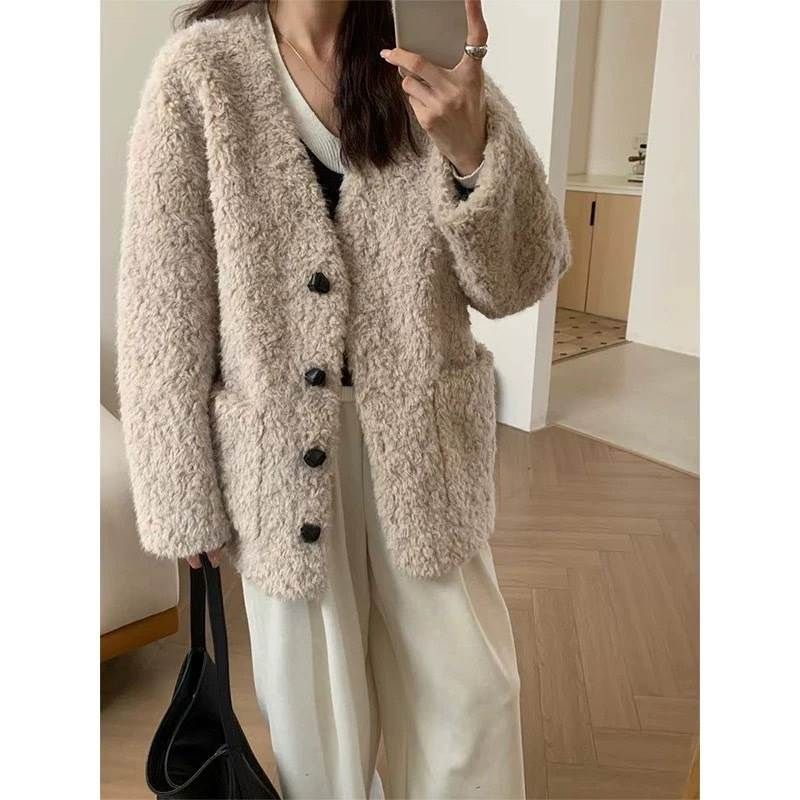 大安売りルーズ ナチュラル ラフ 長袖 前開き 冬 かわいい 主役級 おしゃれ クール もこもこ 存在感 ミディアム丈 キュート ベーシック かっこいい アウター 上品 個性的 メンズライク 大人可愛