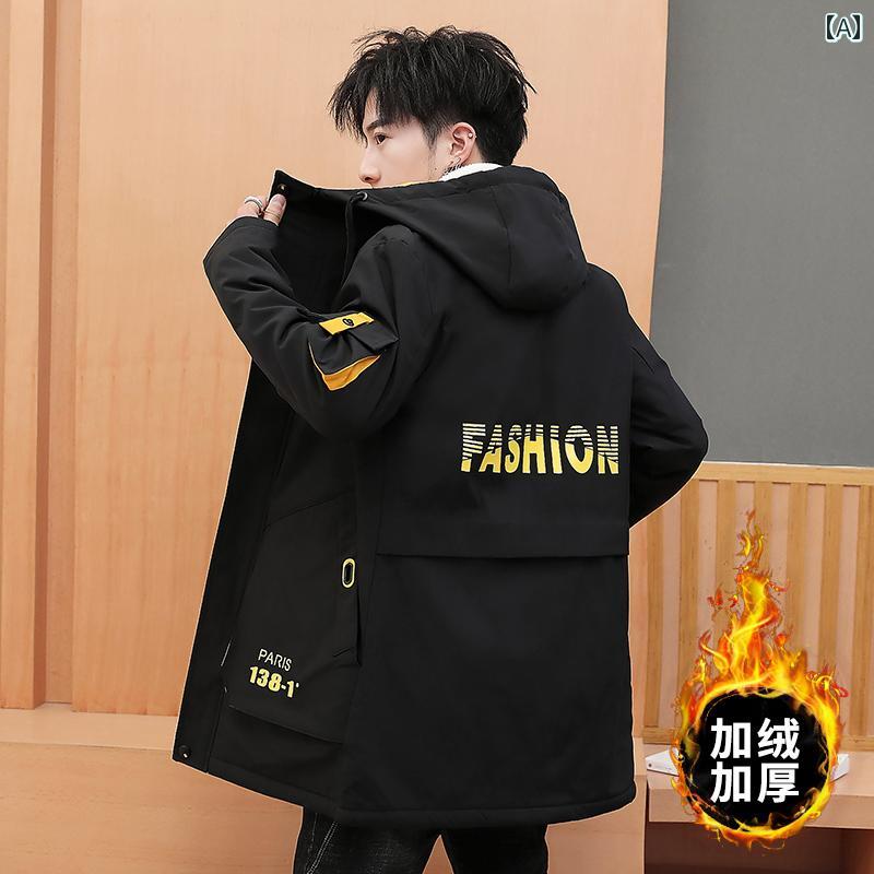 アウター メンズ カジュアル おしゃれ 厚手 起毛 丈 ジャケット 冬服 綿 ジャケット