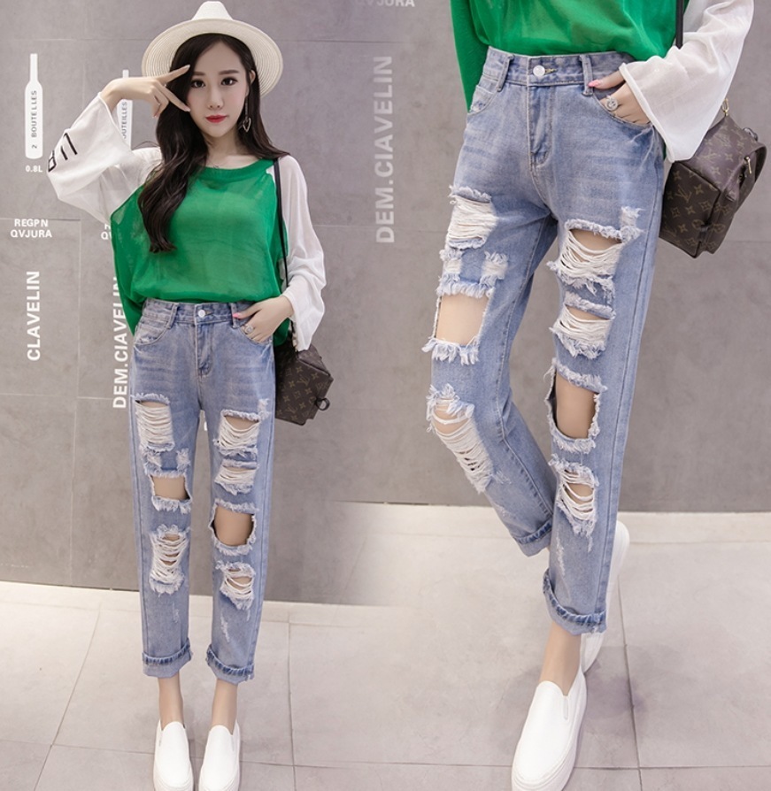 ボトムス デート モテアイテム デニムパンツ クロップドパンツ クラッシュ コットン 綿 可愛い きれいめ 上品 おしゃれ かっこいい 可愛い ラブリー キュート ガーリー クール モード系