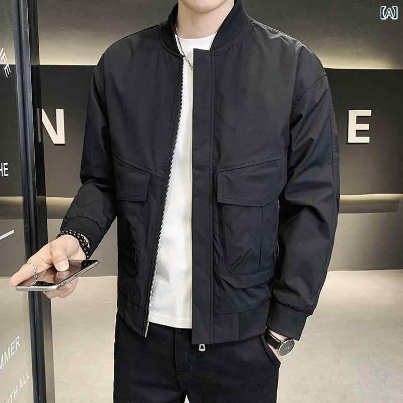 メンズ ファッション フ軽量 涼しい ジャケット 春秋 カジュアル ジャケット 薄手 涼しい 野球 ユニフォーム 秋服